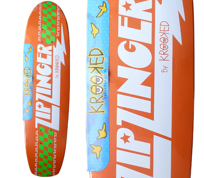 KROOKED ZIP ZINGER DECK (7.5 x 30.35inch) クルキッド デッキ