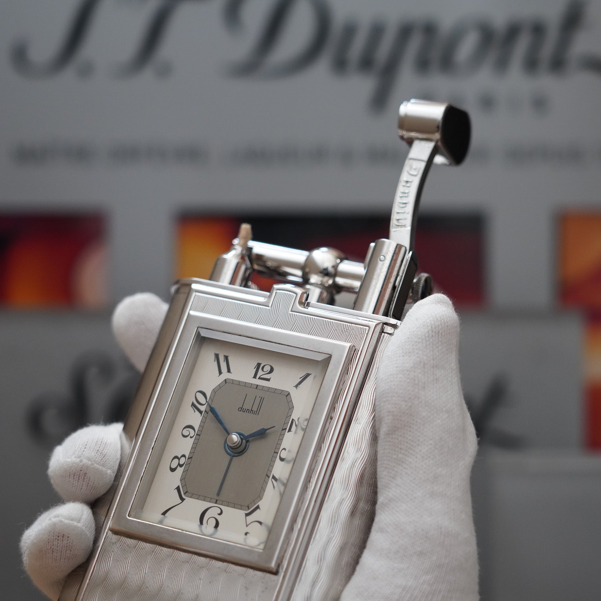 Vintage 1990 Dunhill Giant Charleston Palladium Finish Table