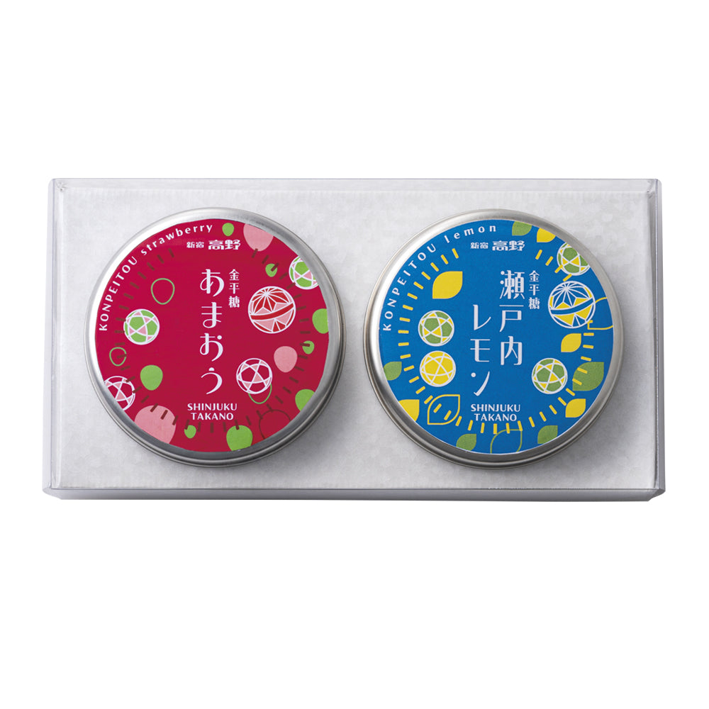 新宿高野 フルーツ金平糖2入（あまおう・瀬戸内レモン） – 新宿高野