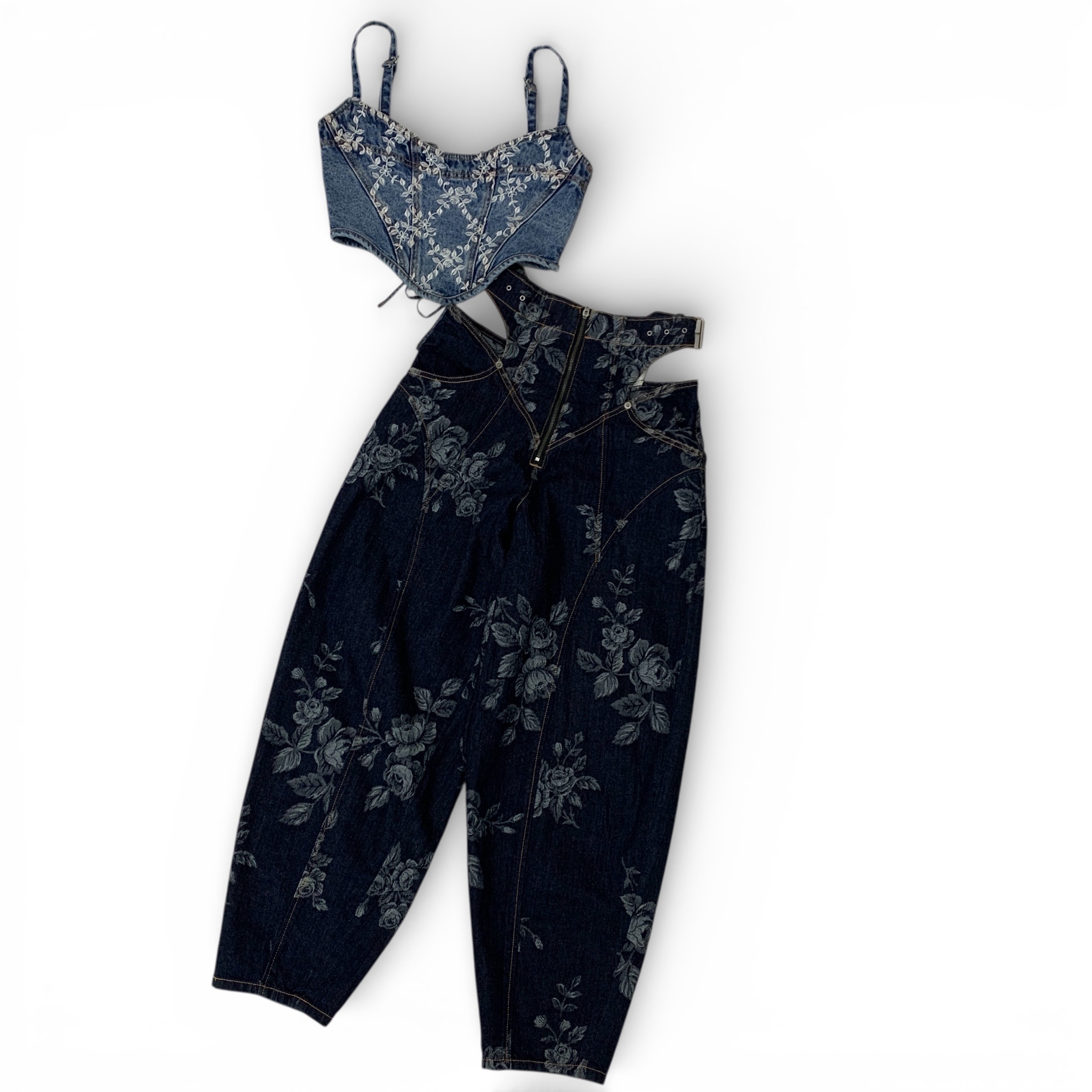 FETICO フェティコ ROSE DENIM HIGH-WAIST JEANS FTC252-0606