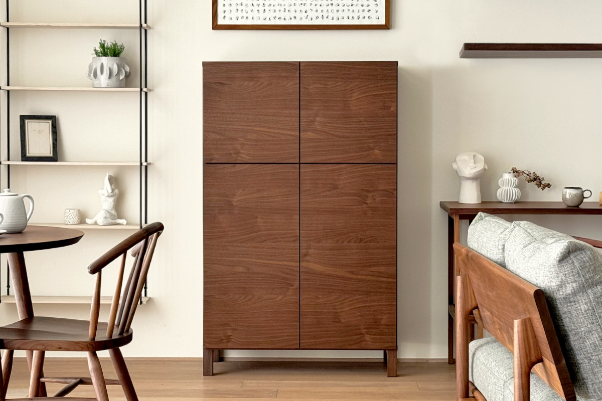 レッチェ 80ハイキャビネット WALNUT(W50×D39.5×H129.5cm)税込