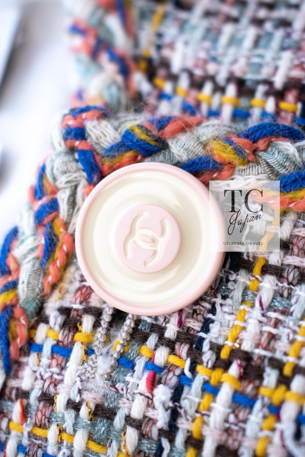 シャネル ジャケット CHANEL マルチカラー フリンジ コットン ノー