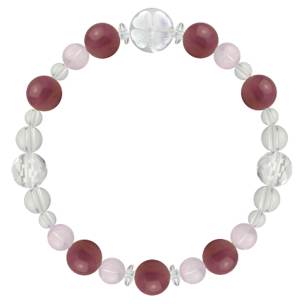 運命の人と出会わせる | ルビー・クンツァイト・水晶（クォーツ） 花