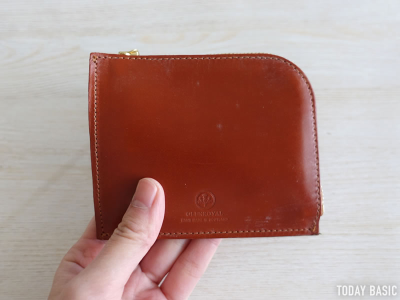 グレンロイヤルのL字ファスナー財布「ジップミニパース」。収納例や