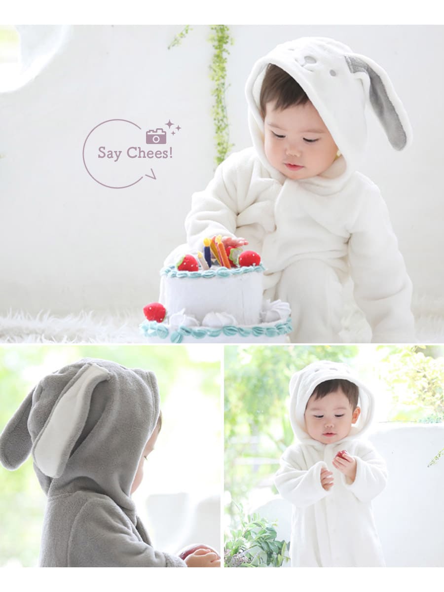 楽天市場】【キッズ・ベビー】ふわもこ防寒！干支うさぎカバーオール