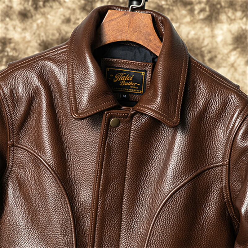 楽天市場】レザージャケット メンズ 本革 厚手 牛革 レザーコート 折り