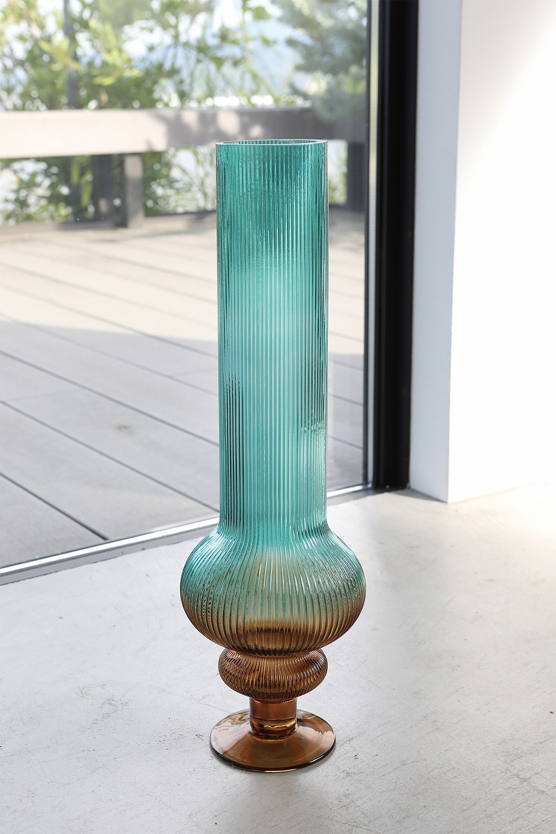 楽天市場】フラワーベース オリゾン・トールベース ブルー blue 存在感