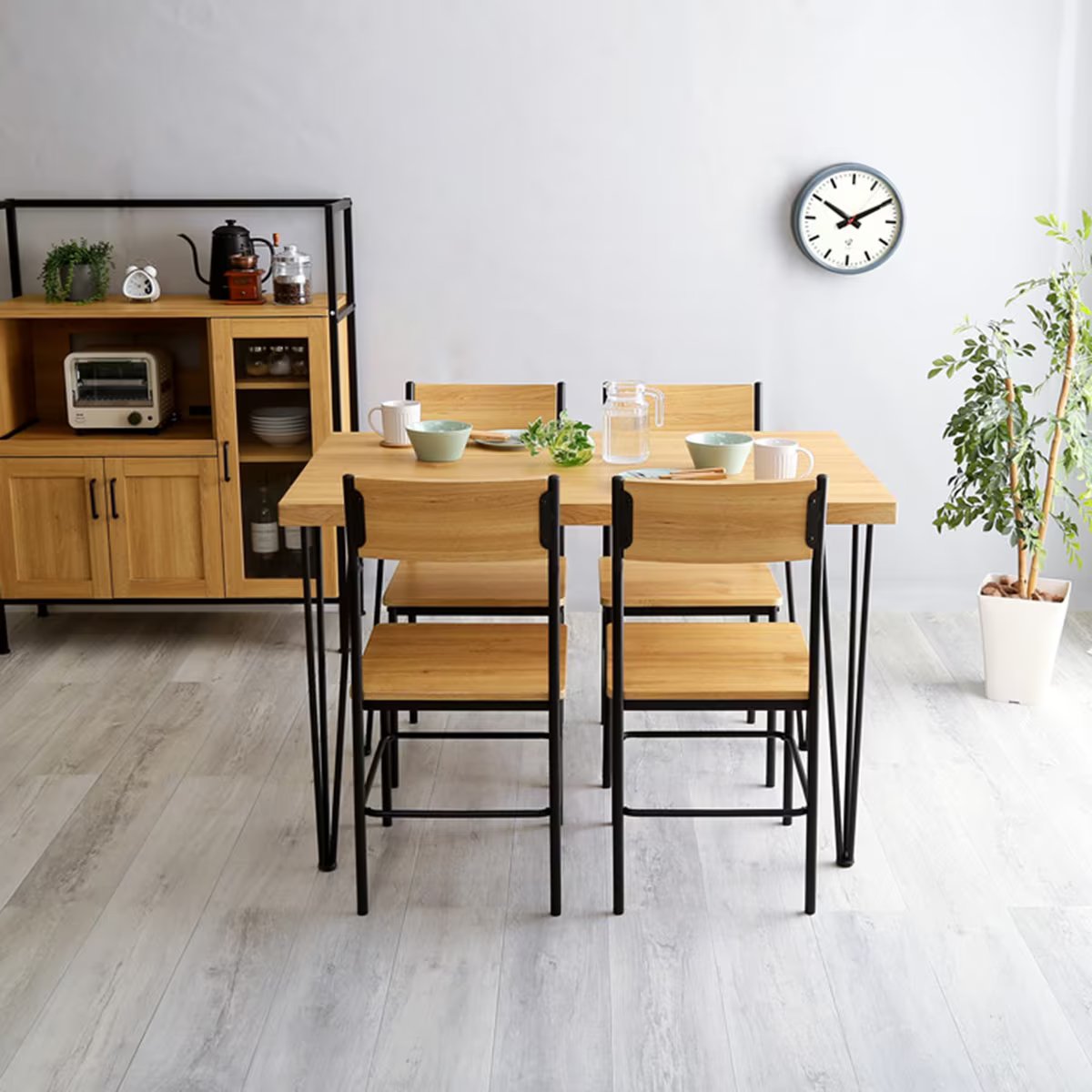 楽天市場】ヴィンテージテイストのシンプルダイニング5点セット ニトリ