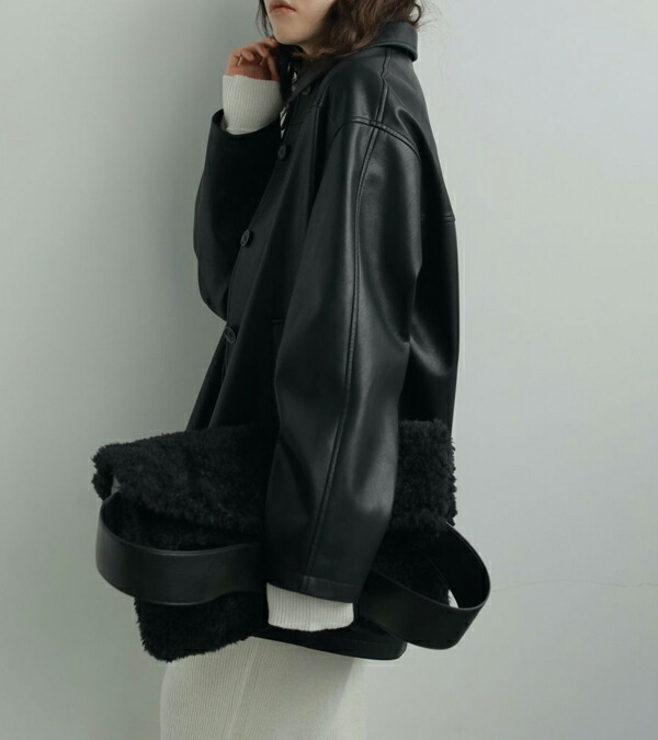 楽天市場】アンヌーク anuke エコレザーオーバージャケット Ecoleather