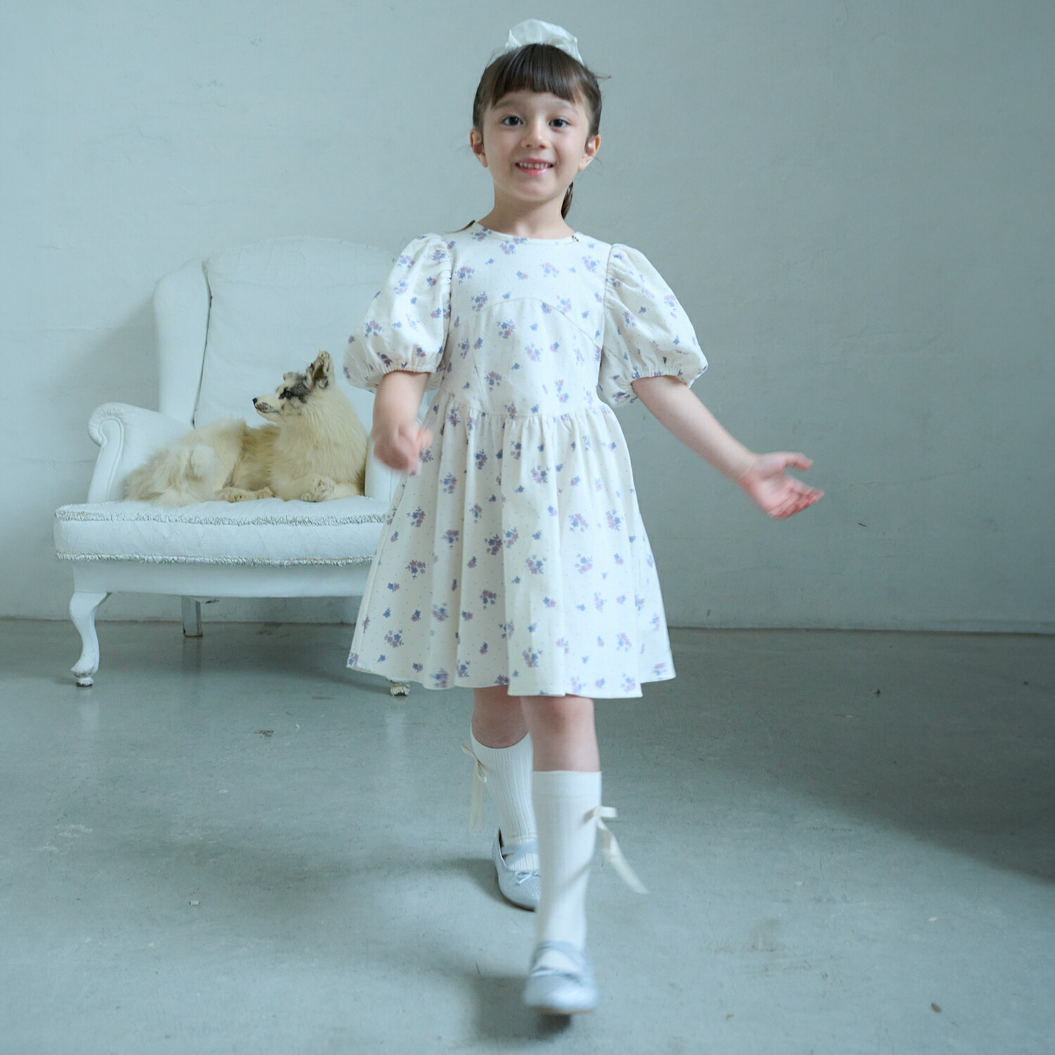 楽天市場】プティマイン(petit main)【リンク】袖パフワンピース