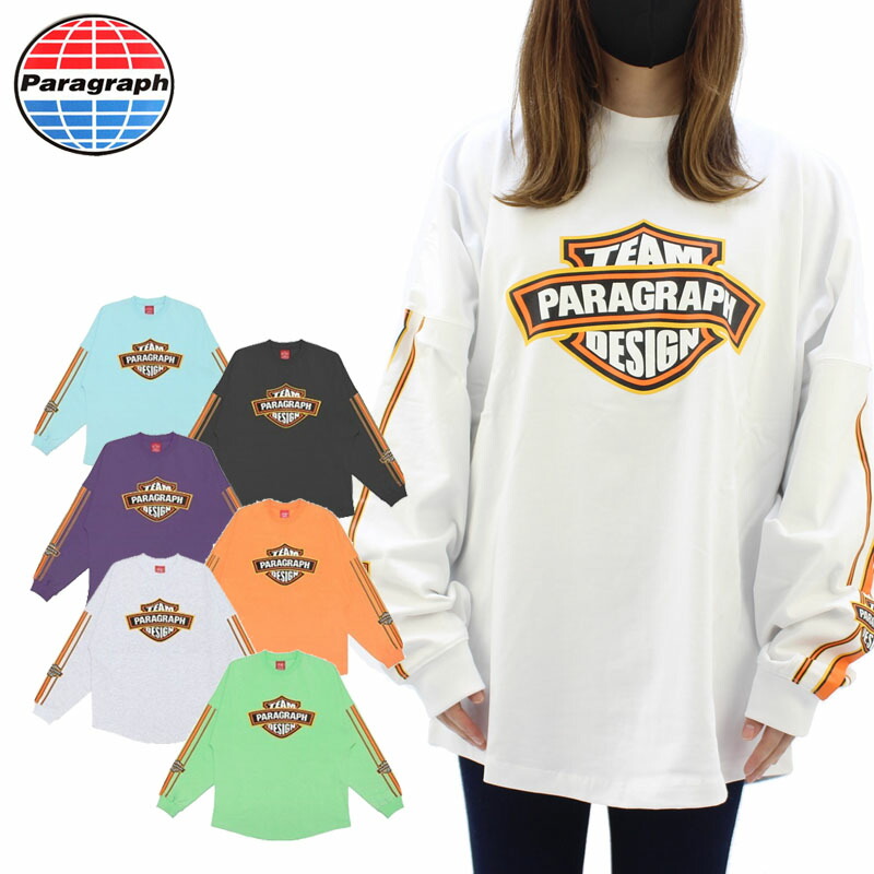 楽天市場】パラグラフ Tシャツ paragraph TEAM SLEEVE LINE LONG