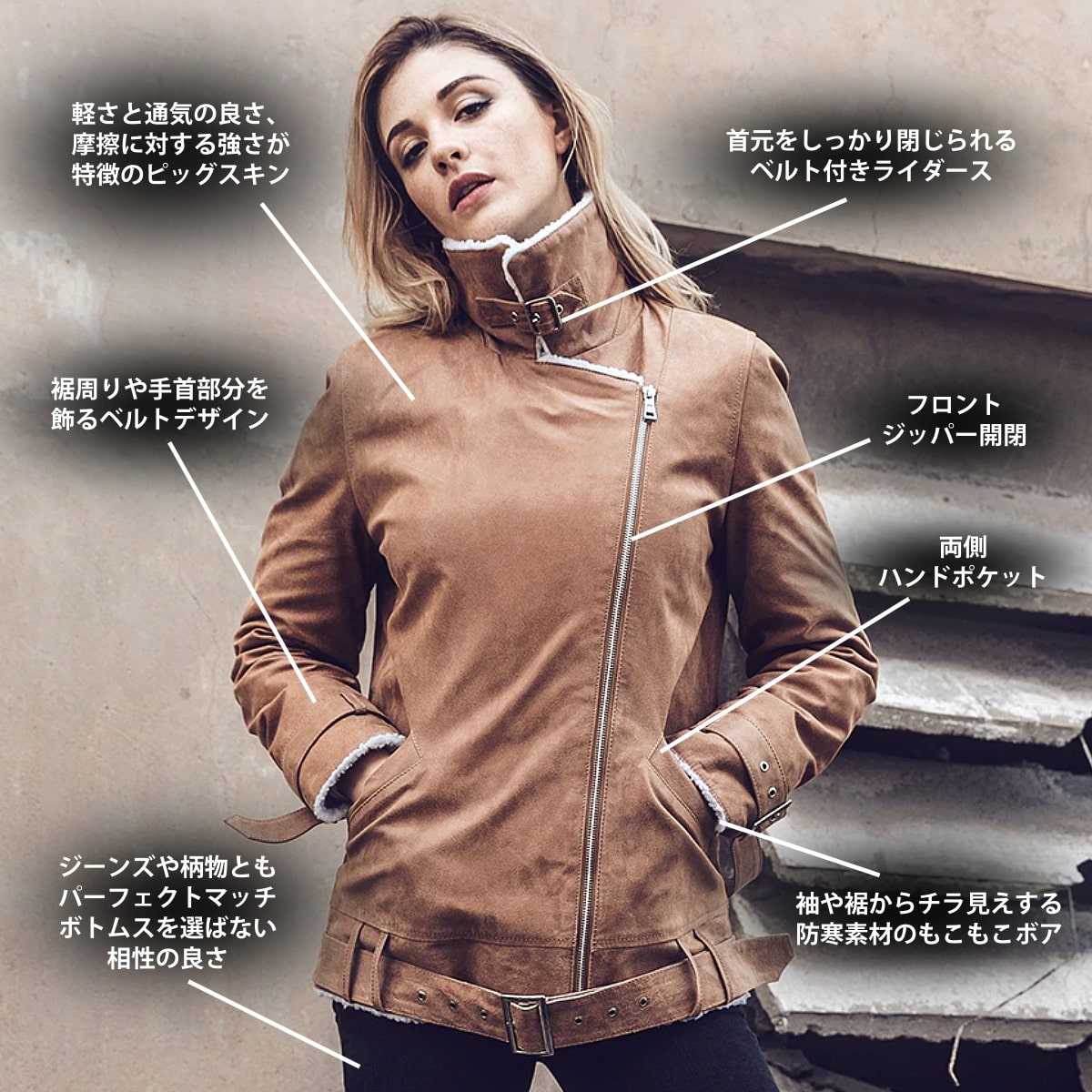 楽天市場】全7サイズ! レディース フェイクファー ムートン ピッグ