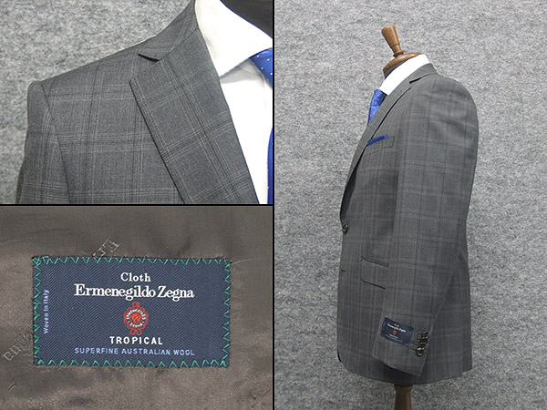 楽天市場】春夏物 グレー系大格子 [Ermenegildo Zegna] ゼニア