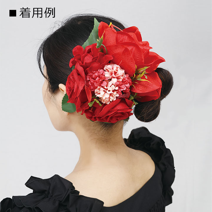 楽天市場】即納☆ ヘアクリップ 赤系 [KS-GD075-1-3767] フラダンス