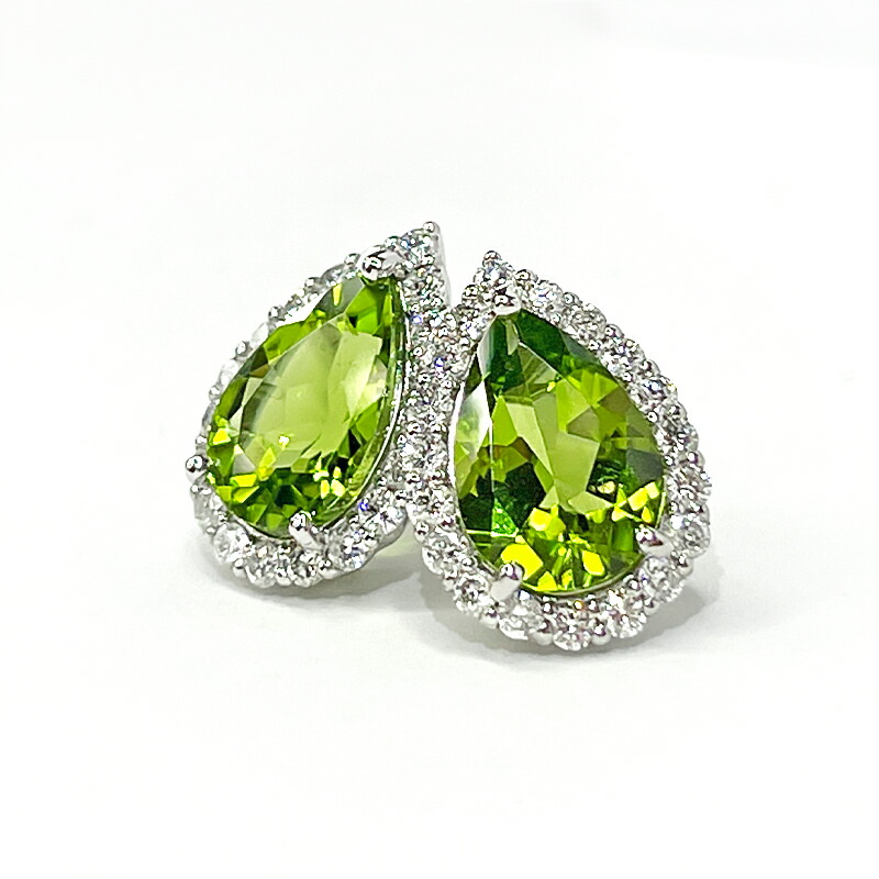 楽天市場】【2サイズから選べる】ペリドット 約2.5ct 約3.2ct ピアス