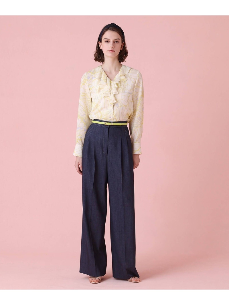 楽天市場】【SALE／40%OFF】バタフライプリントフリル ブラウス ANAYI