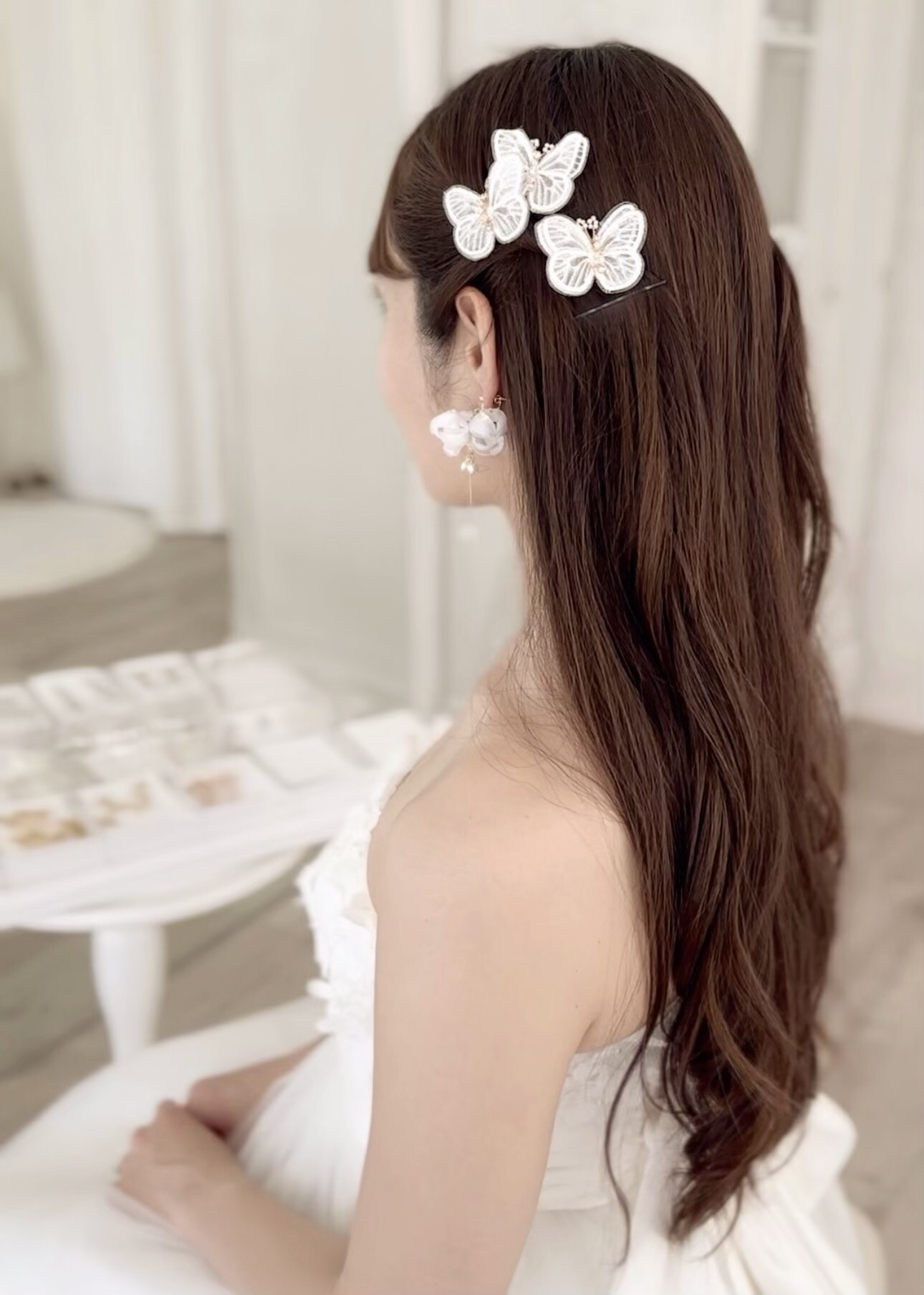 楽天市場】【レース製の蝶々モチーフ】ウェディング ヘッドドレス 蝶