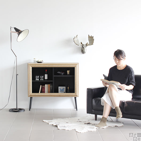 楽天市場】ディスプレイ棚 完成品 おしゃれ アンティーク調