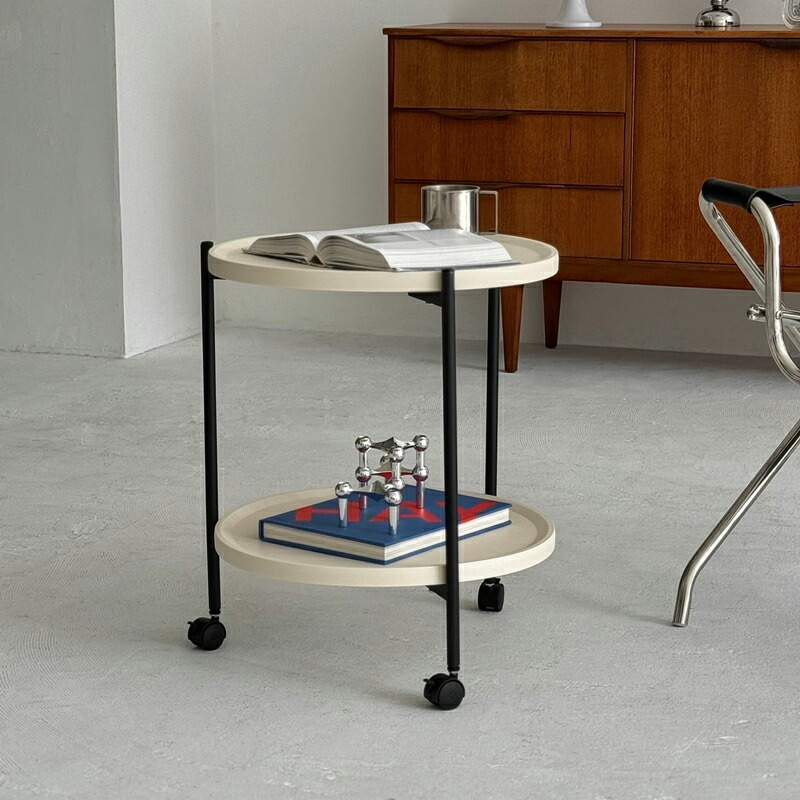 楽天市場】バイカラー 2段 ラウンド サイドテーブル【ART OF BLACK