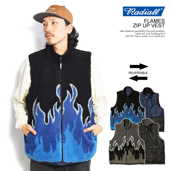 楽天市場】RADIALL ラディアル FLAMES - ZIP UP VEST radiall メンズ