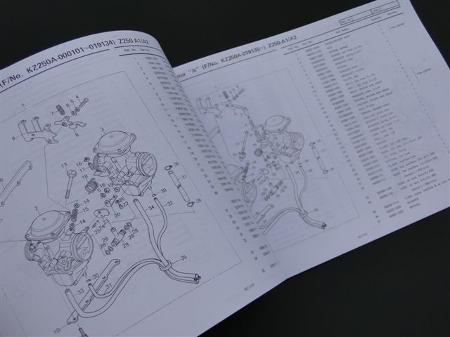 楽天市場】Z250FT (A1/A2/A3) 純正パーツリスト KAWASAKI 旧車 絶版