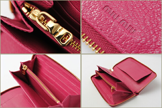 楽天市場】ミュウミュウ 財布 miumiu 長財布 ラウンドファスナー式