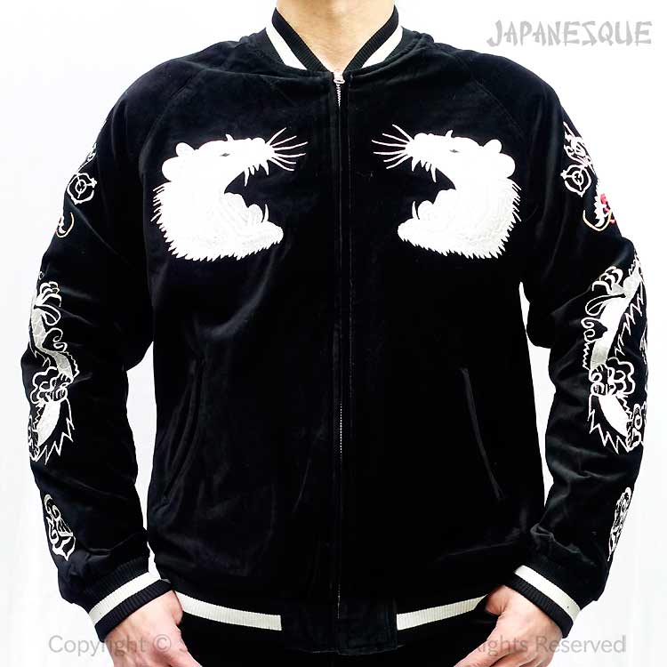 楽天市場】スカジャン ジャパネスク 虎 別珍／サテン スカジャン 刺繍