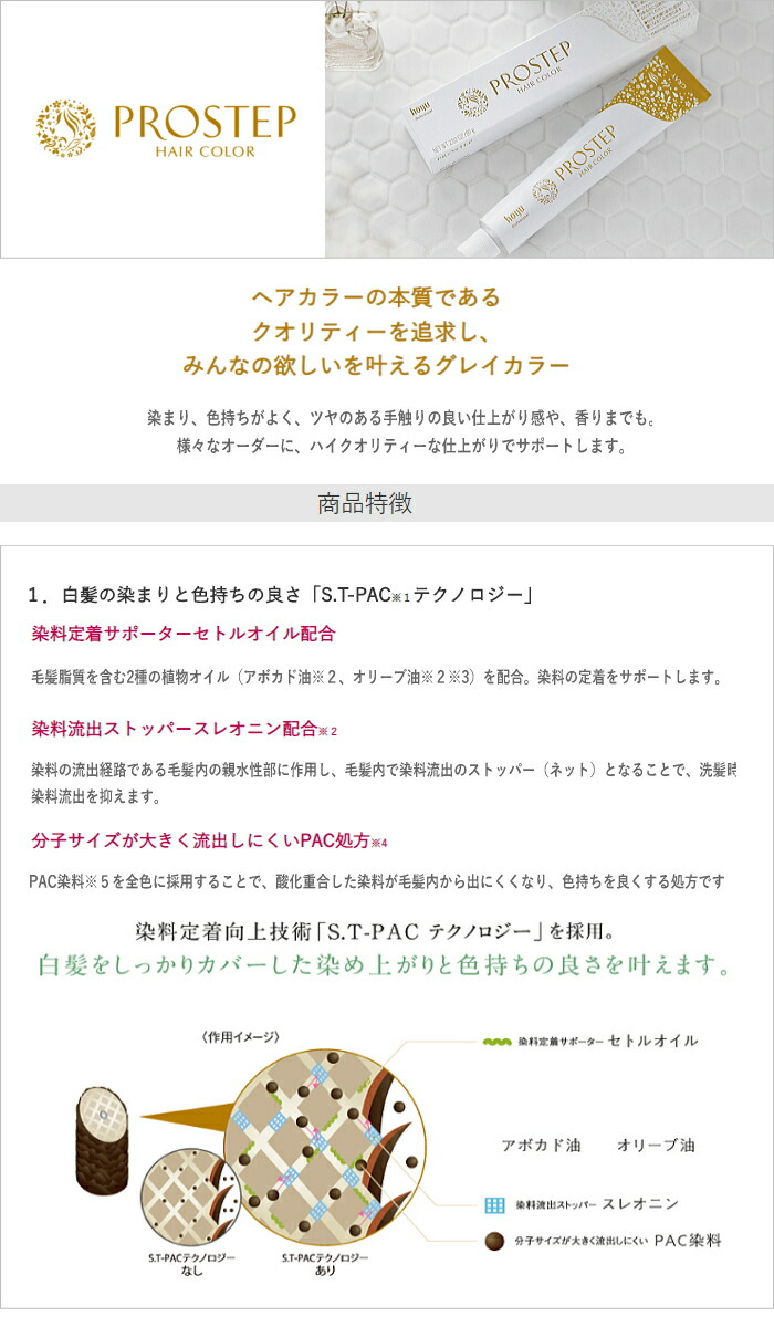 楽天市場】ホーユー プロステップ グレイカラー GB 7 80g グレイ