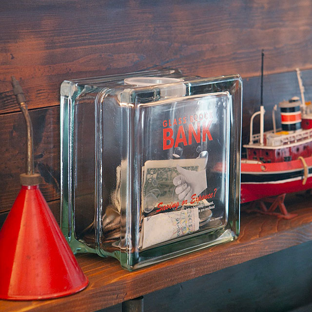 楽天市場】ダルトン ガラスブロックバンク スクエア アメリカン雑貨