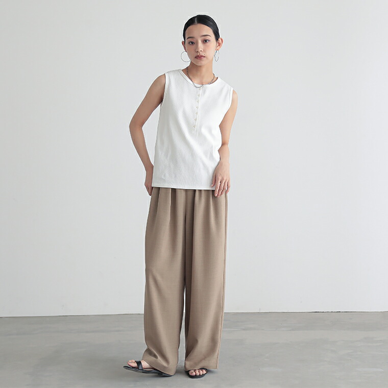 楽天市場】USAコットン リブ ヘンリーネック タンクトップ