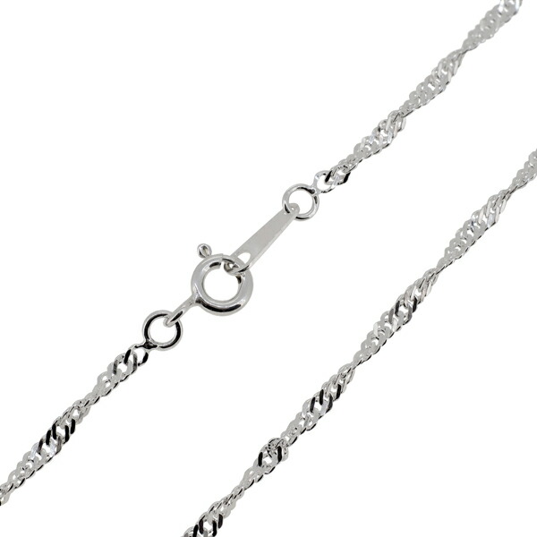 楽天市場】幅約1.8mm スクリュー シルバー チェーン 45cm シルバー