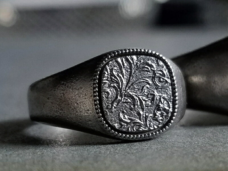 楽天市場】Quetzal スクロールシグネットリング リング 7号〜17号