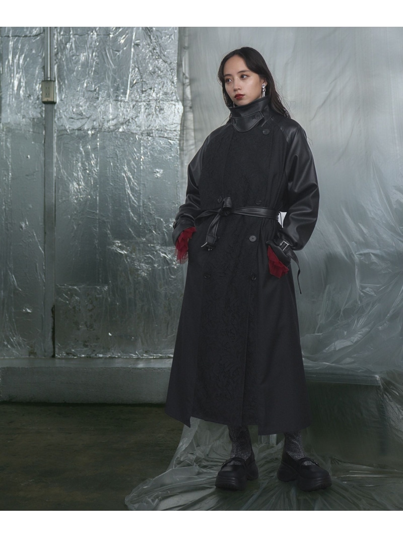 楽天市場】フェイクレザーイソザイトレンチコート HARE ハレ