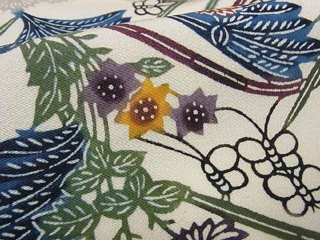 楽天市場】平和屋本店○極上 本場琉球紅型 平野晋二郎 小紋 市松花文