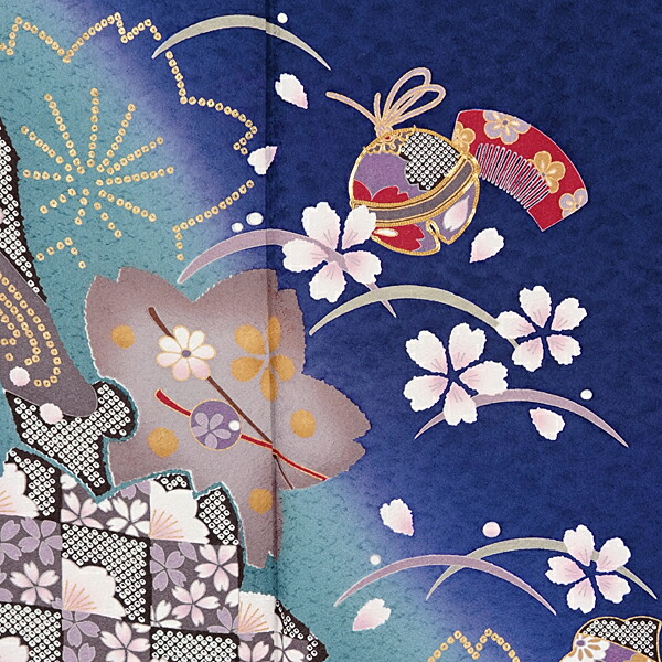 楽天市場】【成人式 振袖 レンタル】RS966 正絹 青 市松桜フルセット