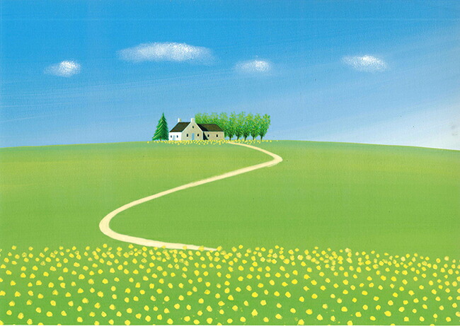 楽天市場】絵画 葉祥明 High land scape 版画 インテリア : 絵画生活