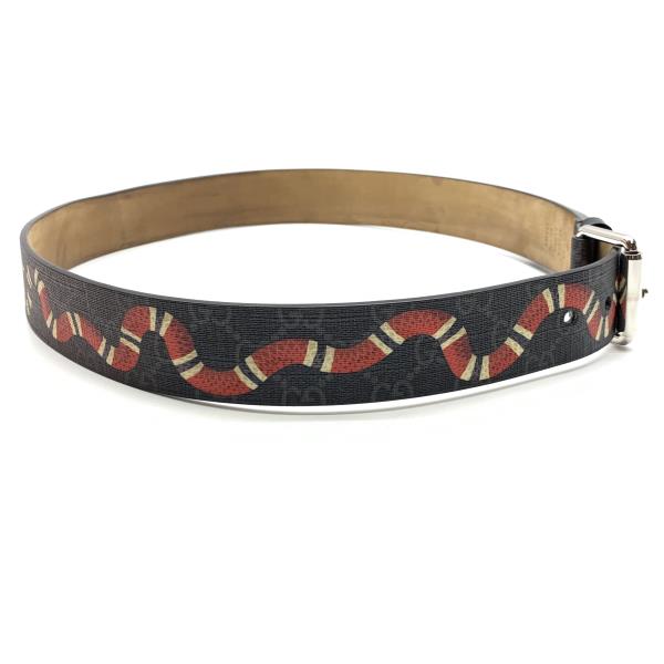 楽天市場】GUCCI グッチ 434520 GGスプリーム ベルト スネーク 85-34