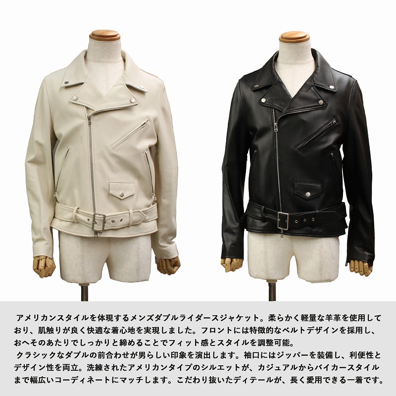楽天市場】本革 ダブルライダースジャケット USタイプ メンズ