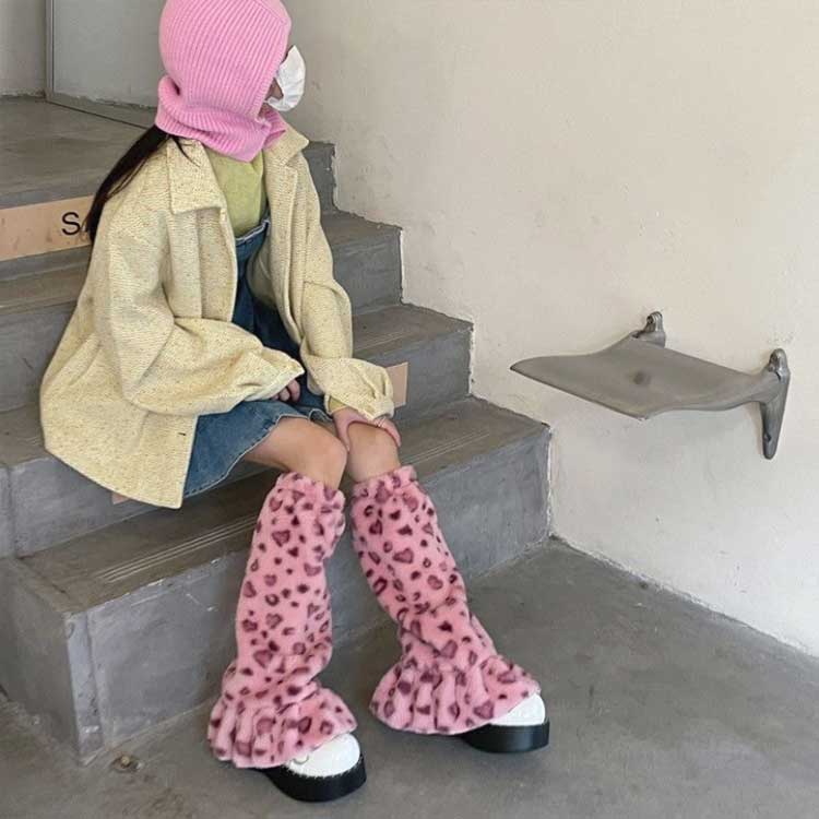 楽天市場】レオパード柄ファーレッグウォーマー 2足入り レッグ