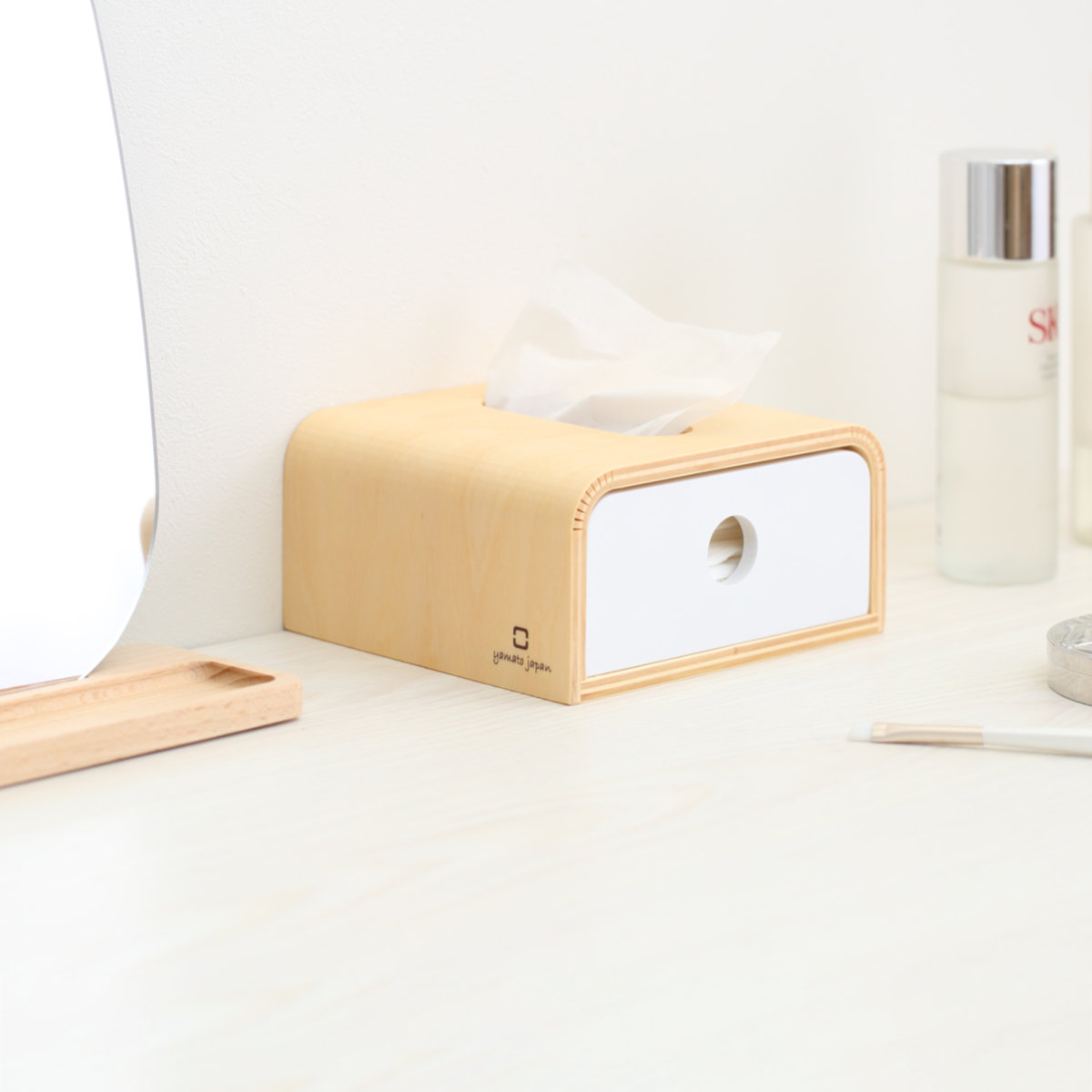 楽天市場】ティッシュケース half slide in 木製 （ おしゃれ