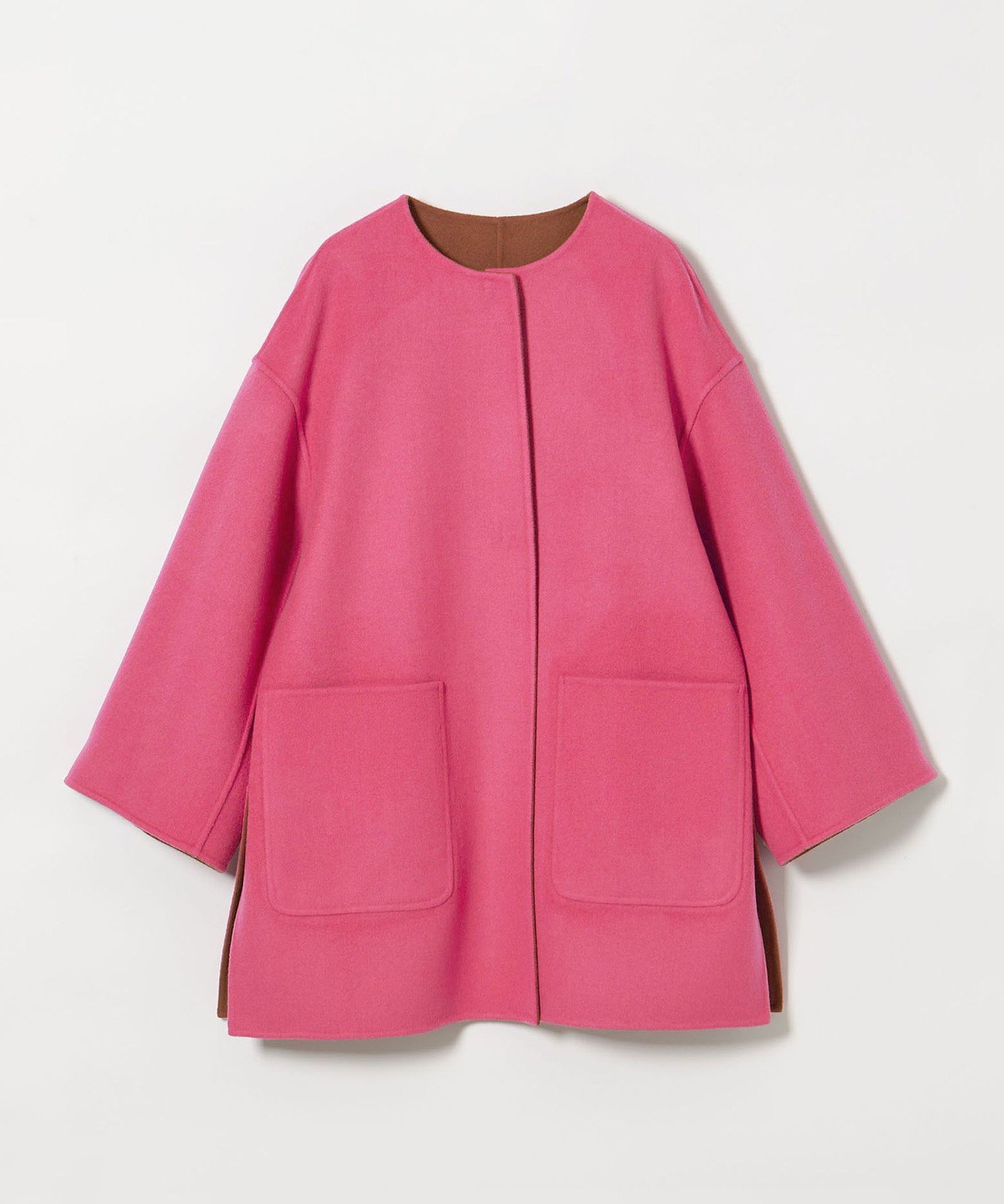 UNITED ARROWS｜バイカラー リバー ミドルコート | Rakuten Fashion