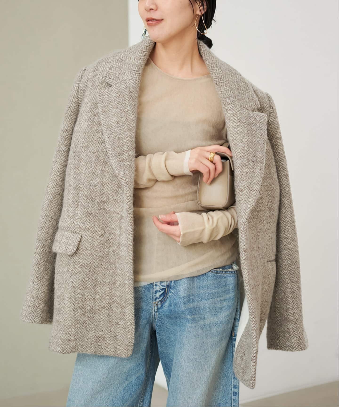 plage｜R'IAM ヘリンボンコートジャケット | Rakuten Fashion(楽天