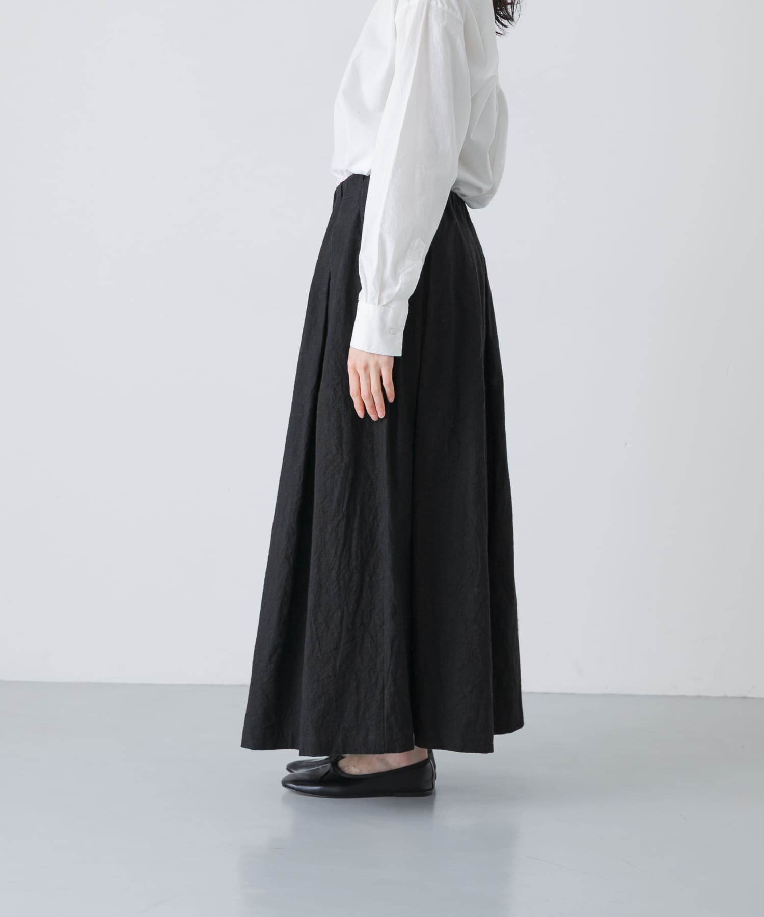 かぐれ｜リネンコットンタックスカート | Rakuten Fashion(楽天