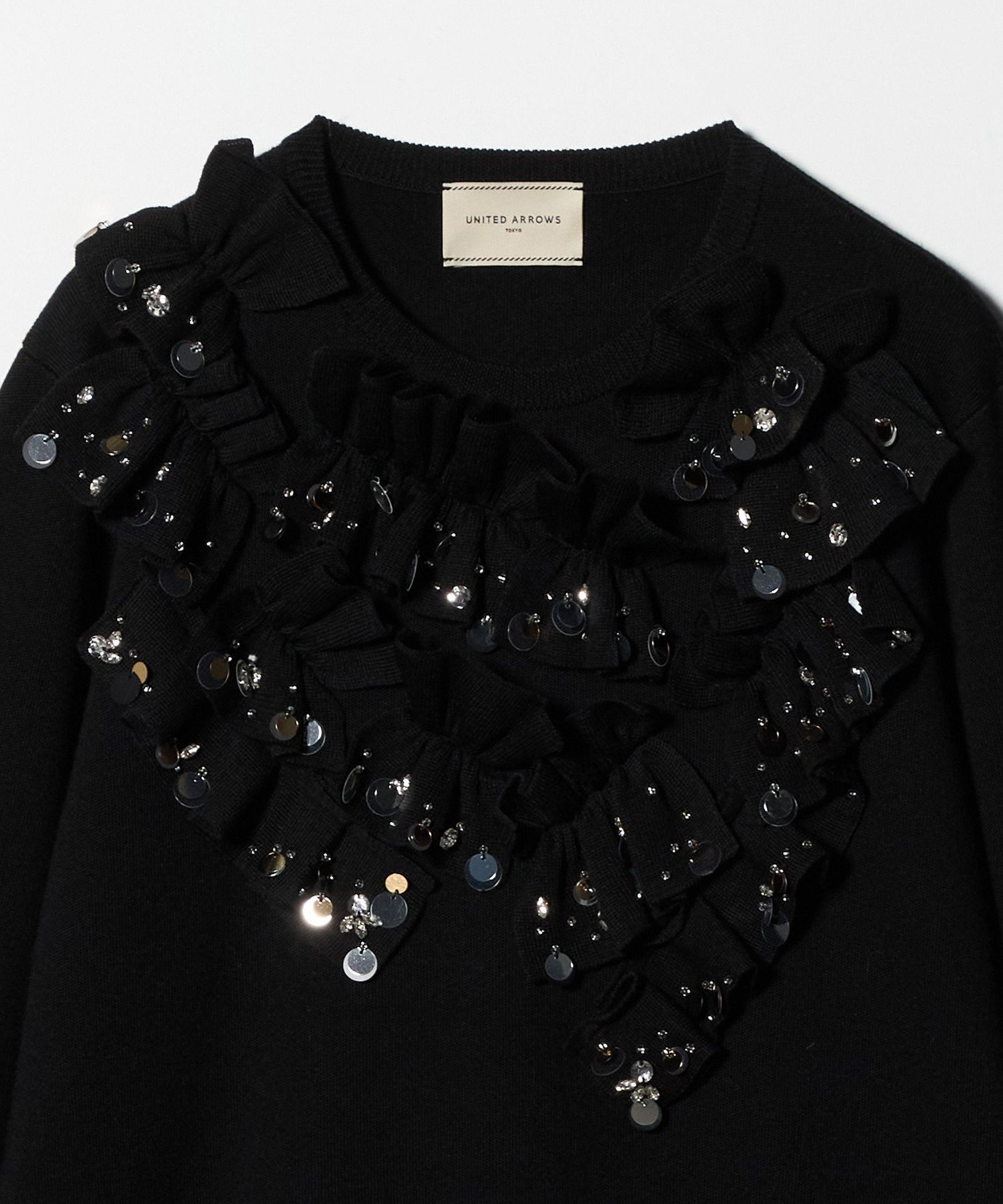 UNITED ARROWS｜フリル ビジュー ニット | Rakuten Fashion(楽天