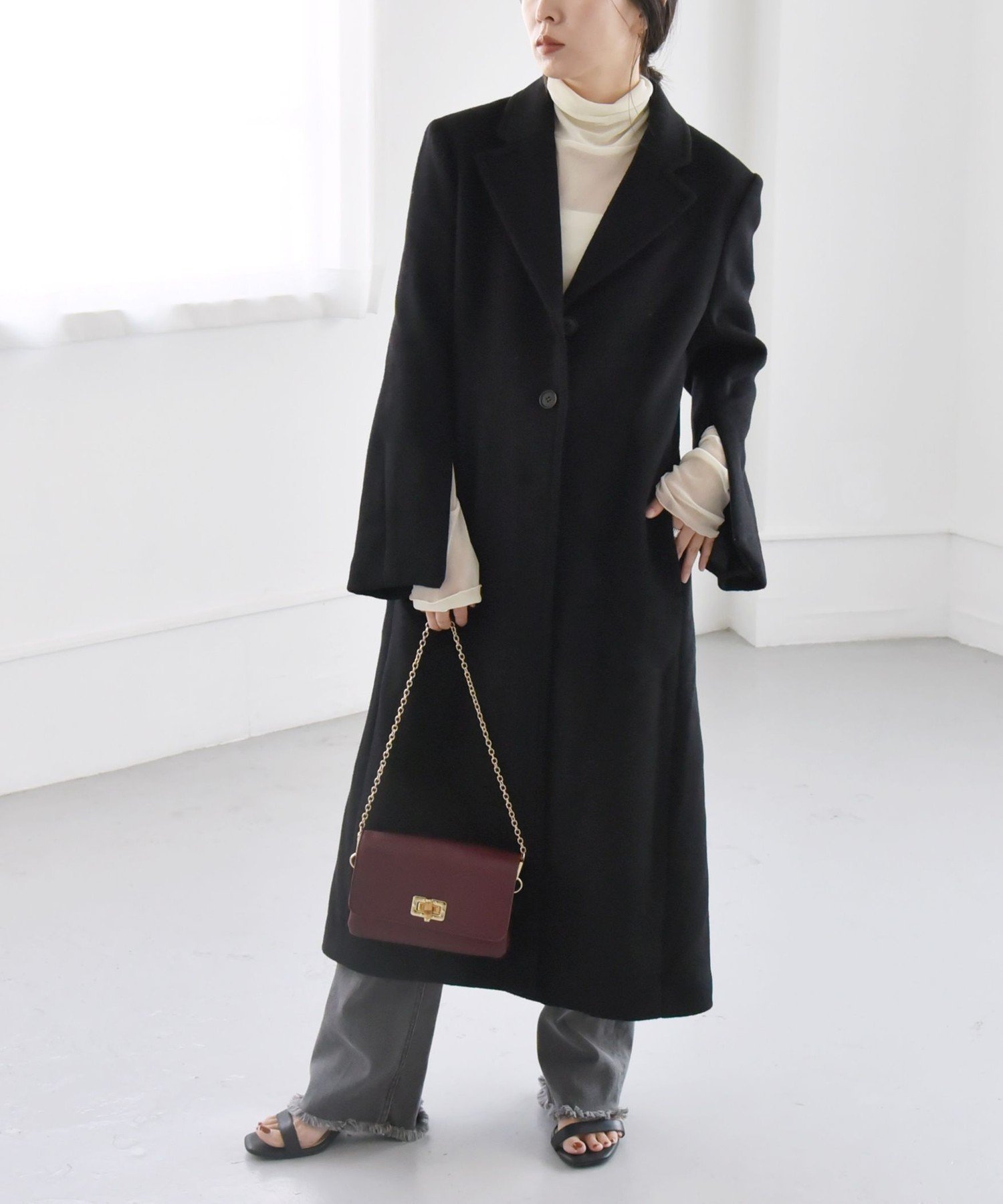 SHIPS｜quaranciel: ウール ウエストシェイプ チェスター ロング