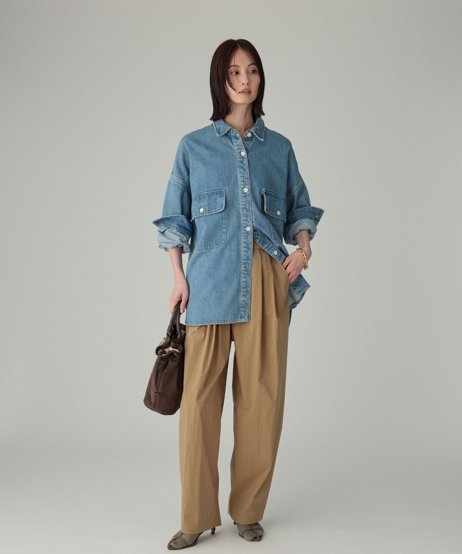 BABYLONE｜コットンナイロンタックパンツ | Rakuten Fashion(楽天