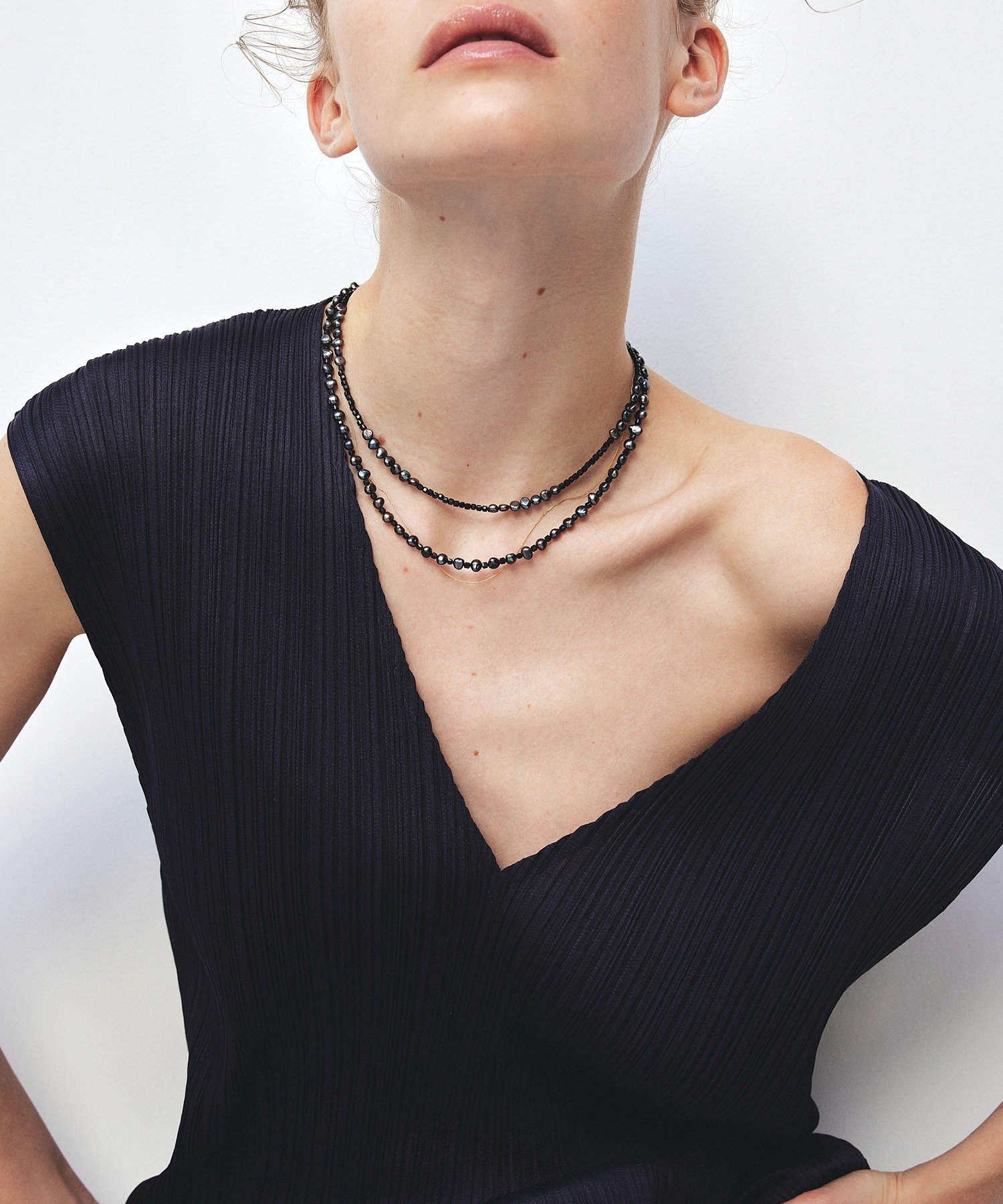 SETUP7｜les bon bon/ombre pearl necklace/オンブレ パール