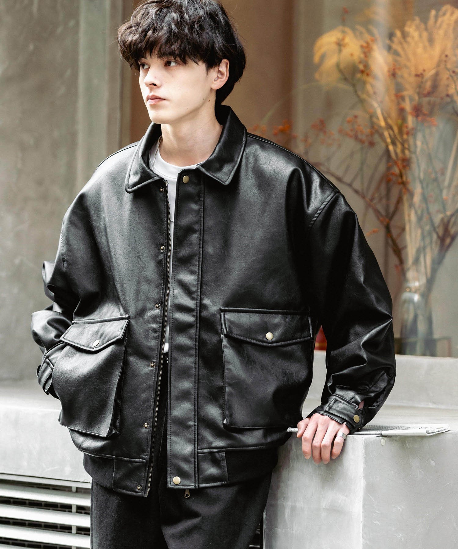 Rocky Monroe｜PUレザー A-2型中綿フライトブルゾン | Rakuten Fashion