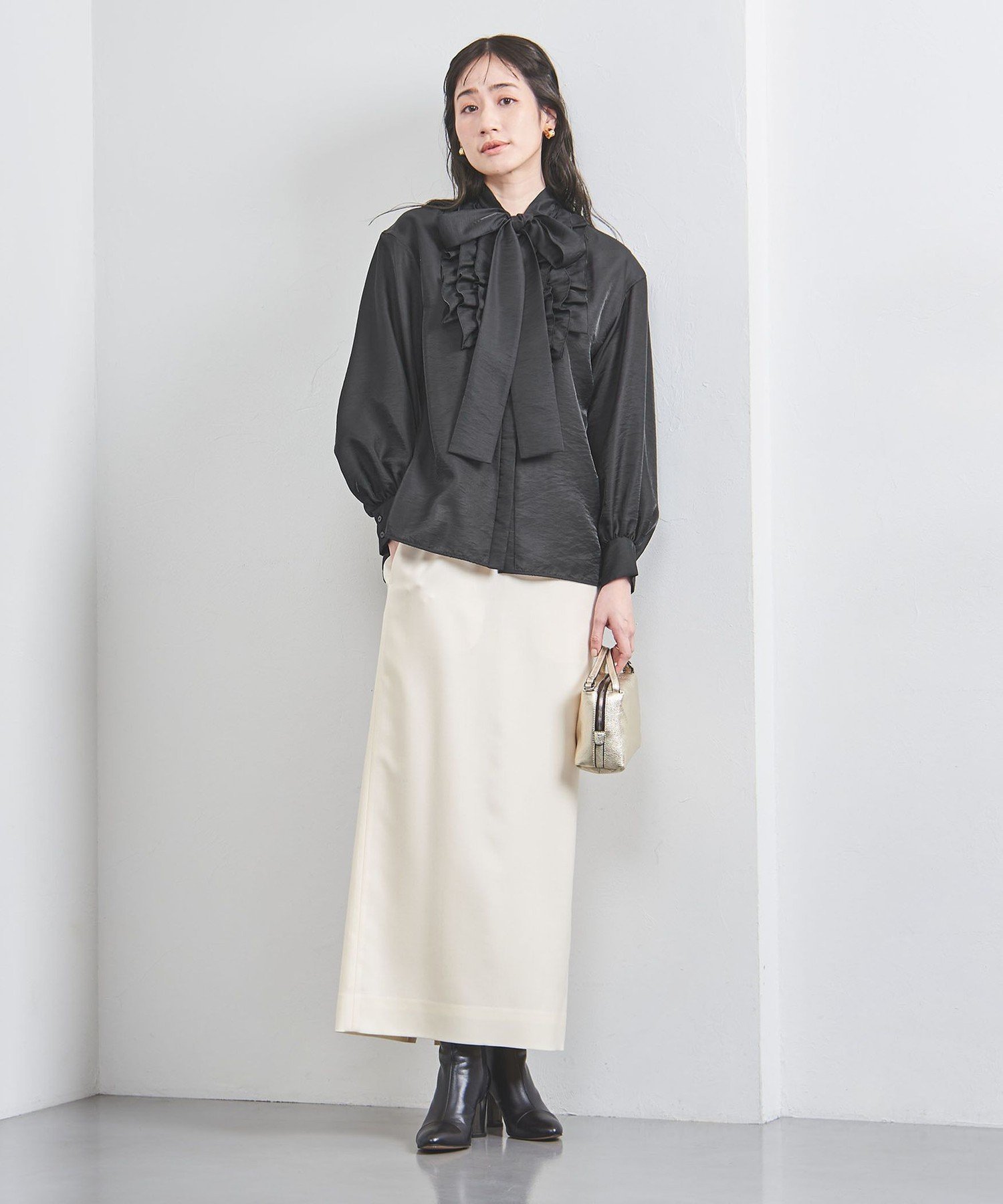 UNITED ARROWS LTD. OUTLET｜オーガンジー フリル&ボウタイ ブラウス