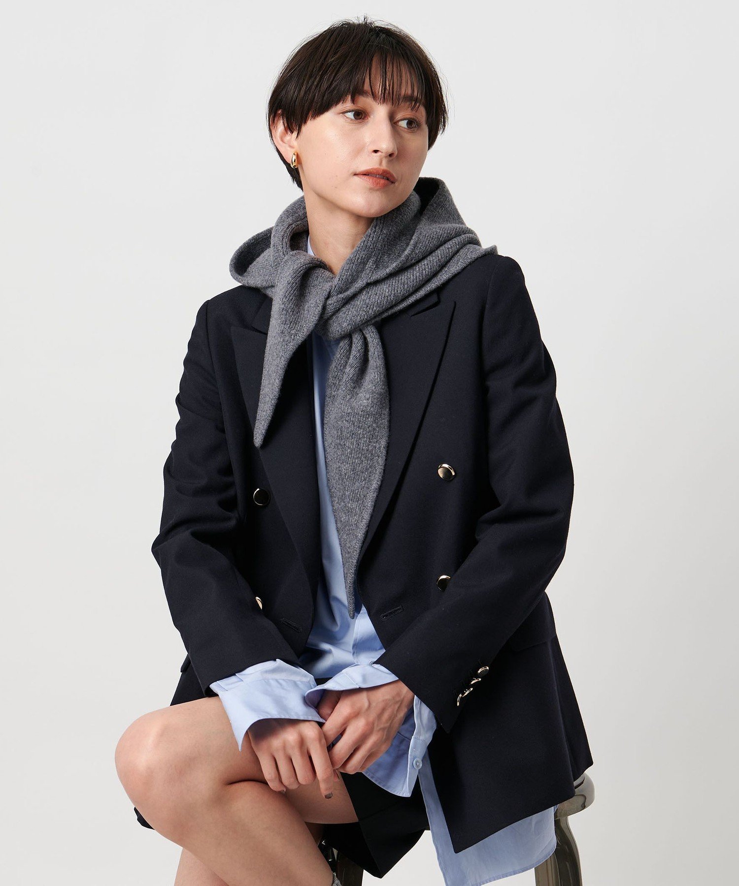 UNITED ARROWS｜ニット フードストール | Rakuten Fashion(楽天